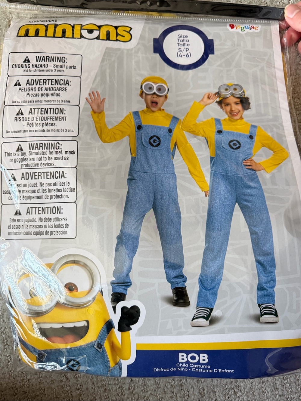 Disguise Minions Bob Yellow Top with Blue Overalls Costume